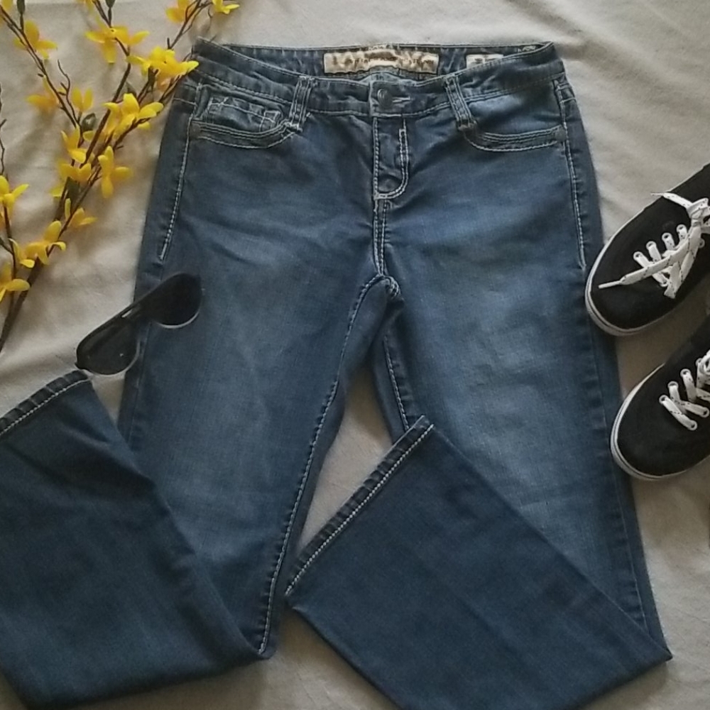 NINE WEST Vintage American Mid-Rise Bootcut Jeans